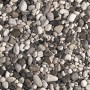 Scherf Flusskiesel, grau-beige, 8-16 mm. Zierkies für Garten- und Landschaftsbau.
