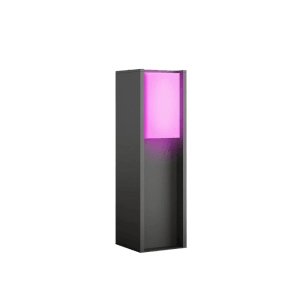 Philips Hue Turaco Sockelleuchte, anthrazit, mit farbigem Licht. Smarte Gartenbeleuchtung.