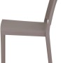 Siena Garden Lane Stapelstuhl, taupe, Seitenansicht. Gartenstuhl aus Kunststoff, modern und platzsparend.