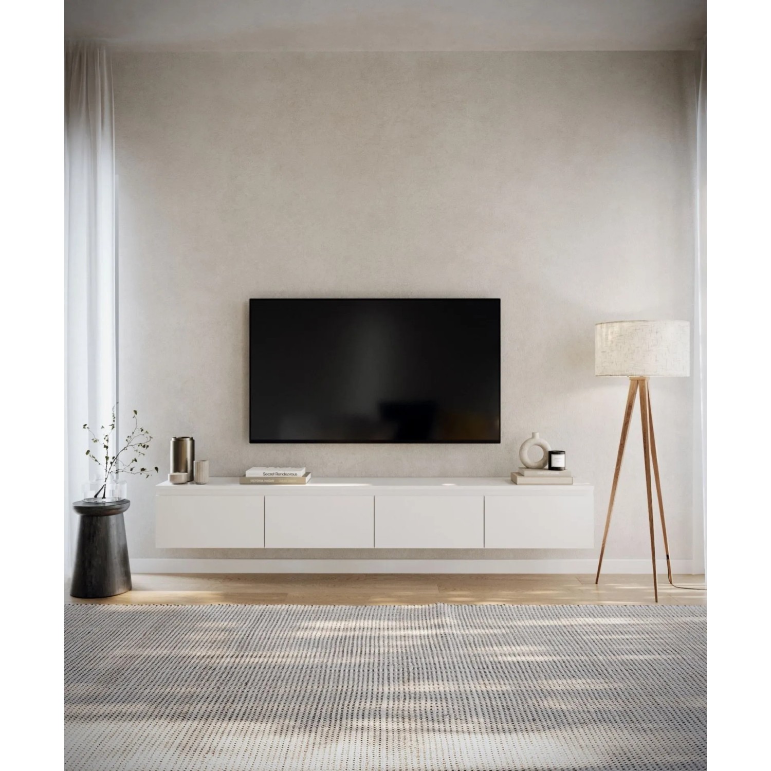 Selsey TV-Hängeboard Bemmi 200 cm Weiß_2