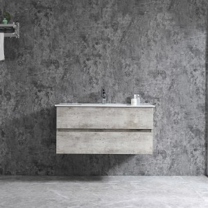 Sanotechnik Einzelwaschtisch Corbo 100 cm Grau mit Softclose