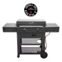 Char-Broil Versa-Tile Gasgrill zum Braten, Grillen und Backen mit Ablageflächen und Rädern.