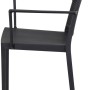 Siena Garden Stapelsessel Square, anthrazitfarbener Gartenstuhl mit Armlehnen.