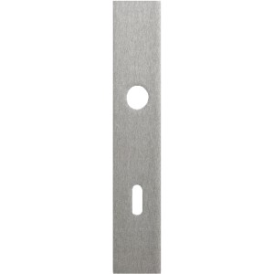 Alpertec Langschild Plano, eckig, Buntbart, Edelstahl satiniert, Türbeschlag