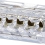 Transparente 5-polige Steckklemme für Leiter von 0,75-2,5mm, 20er Pack.