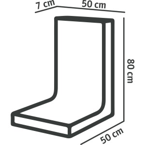Diephaus L-Stein unbewehrt Anthrazit, 80x50x50x7 cm, zur Beet- und Böschungsbefestigung.