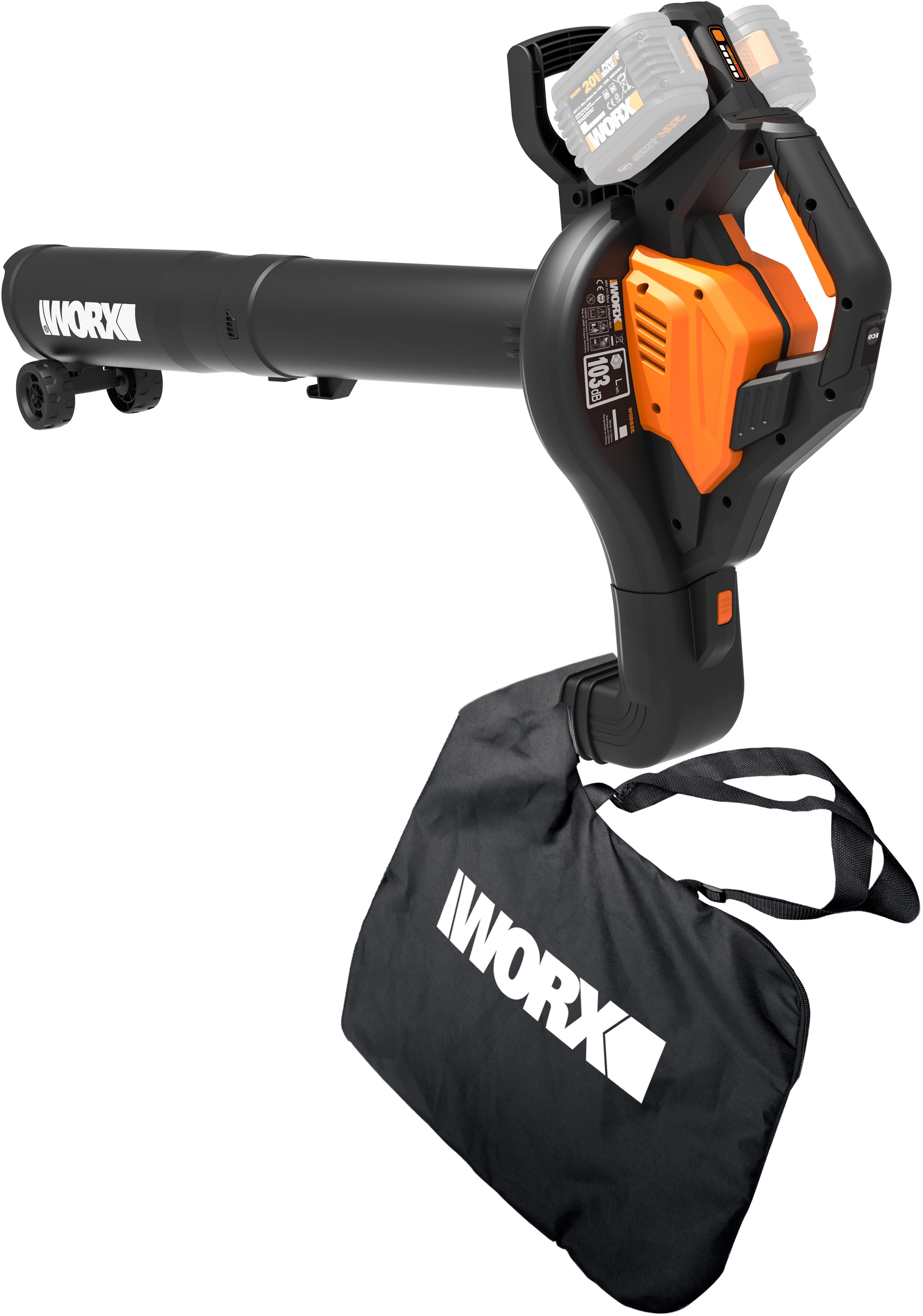 Worx Akku Laubsauger bl ser WG583E.9 2 x 20 V Solo kaufen bei OBI