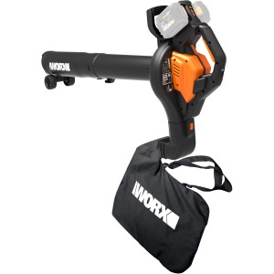 Worx Akku-Laubsauger/-bläser WG583E.9, 2x20V Solo mit Fangsack. Ideal für Laubarbeiten.