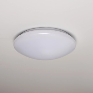 Weiße LED Deckenleuchte mit Sensor, 32,8 cm Durchmesser, für Innenräume.