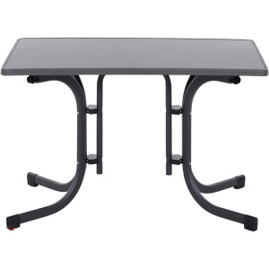Rechteckiger, anthrazitfarbener Siena Garden Klapptisch Paco, 70x111 cm, ideal für Garten und Balkon.