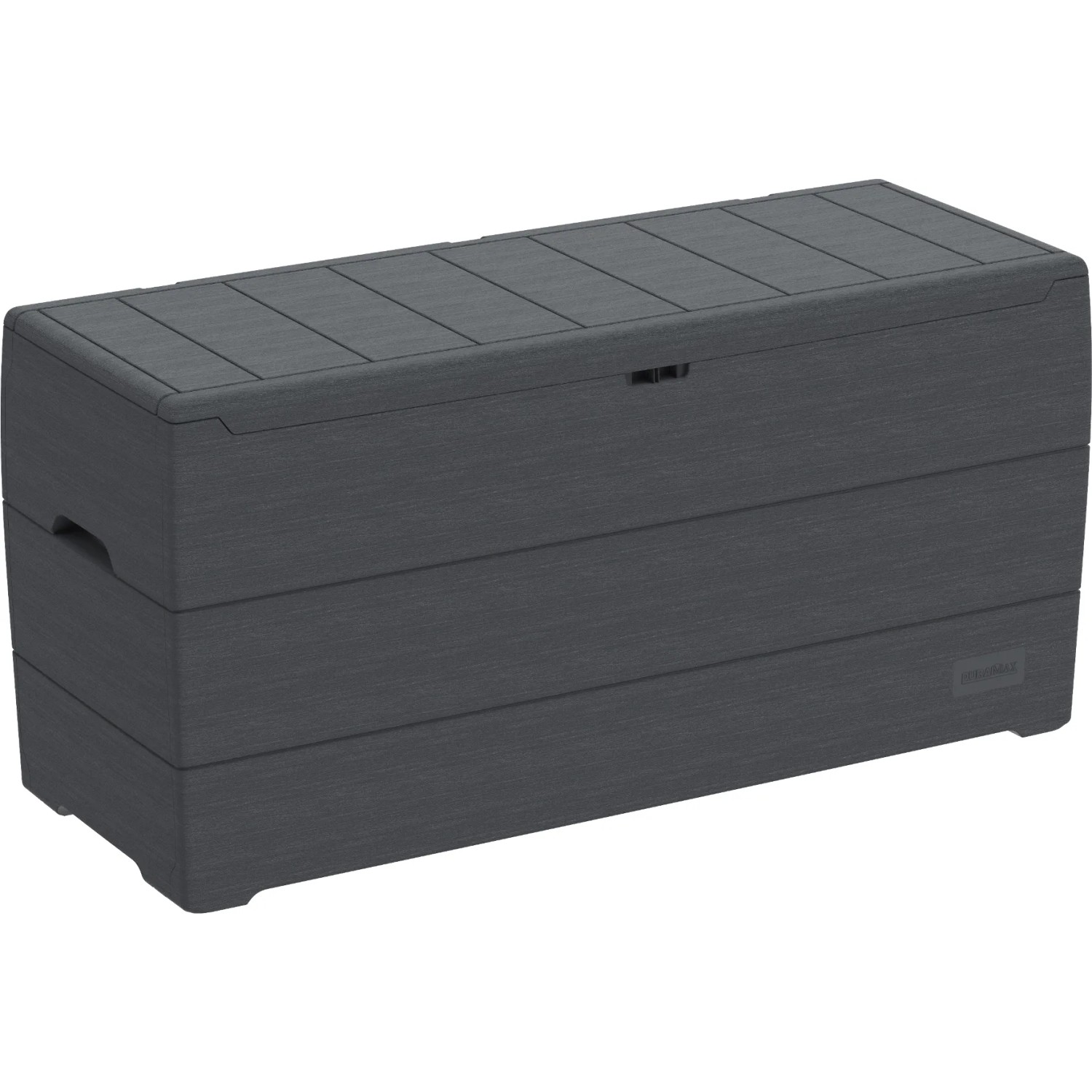 Duramax Durabox 270 l Universalbox in Anthrazit, ideal zur Aufbewahrung im Garten oder als Sitzgelegenheit.