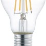 Trio LED-Leuchtmittel E27 in Tropfenform, 4W, warmweiß, mit verspiegelter Spitze.
