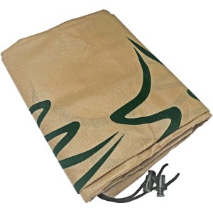 Windhager Winter-Deko-Vlieshaube Protect mit Tannenbaum-Motiv, beige. Winterschutz für Pflanzen.