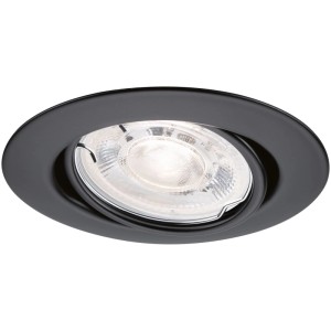 Paulmann LED-Einbauleuchte Base GU10 Flat Schwarz Matt 3 x 4,9 W Dimmbar