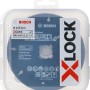 Bosch X-Lock Trenn- und Fächerschleifscheiben-Set 125mm CMW im transparenten Kunststoffbehälter.