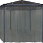Anthrazitfarbener, sechseckiger Palram Canopia Insektenschutz für Roma/Milano Pavillon.