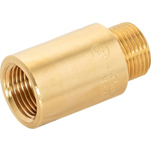 Hahnverlängerung aus Messing, 14,9 mm x 16,7 mm, 30 mm lang, für Gewindefittings.