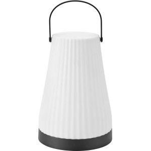 LED-Akku-Tischleuchte Sepino Ø 13 cm x 24,5 cm Schwarz-Weiß