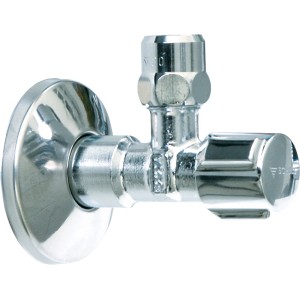 Schell Eckventil, selbstdichtend, 10 mm (3/8''), Messing verchromt für Bad und Küche.