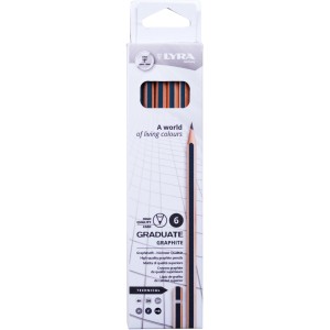 LYRA Graduate Graphitstifte, 6 Stk. verschiedene Härtegrade im Set.