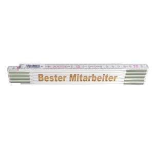 Stabila Zollstock mit Lasergravur "Bester Mitarbeiter", 2 m, Messwerkzeug.