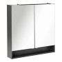 Fackelmann Spiegelschrank Luna, 80 cm, Anthrazit mit Softclose und Ablage.