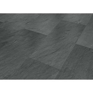 Classen Ceramin Fliese Neo Vario Ölschiefer, Bodenfliese in dunklem Grau mit Schieferoptik.