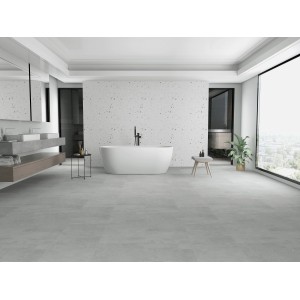 Click-Vinylboden Fliese Graz Betonoptik mit integrierter Trittschalldämmung