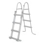 Graue Sicherheitsleiter (107 cm) für Bestway Steel Pro MAX Pool, Stahlrahmen Pool.