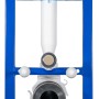 Siamp WC-Vorwandelement Ingenio Set mit blauem Rahmen und Spülkasten für Trockenbau.