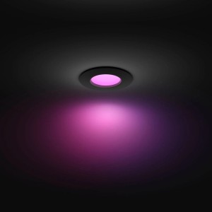 Philips Hue Smart-Einbauspot Slim White & Color Ambiance 9 cm Schwarz