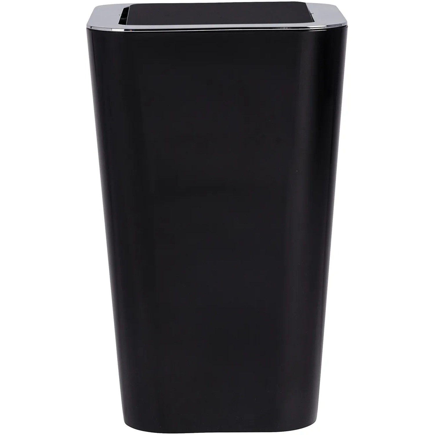 Wenko Candy Kosmetikeimer Schwarz, 6L Schwingdeckeleimer für Bad & WC.