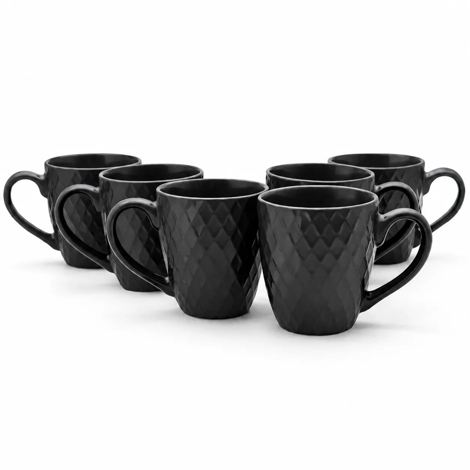 BigDean Kaffeetassen Set 6er 400 Ml Schwarz Aus Keramik Moderne Große Kaffeebecher In Matter Optik Tassen Für Kaffee Cappuccino Latte Macchiato Tee kaufen bei OBI