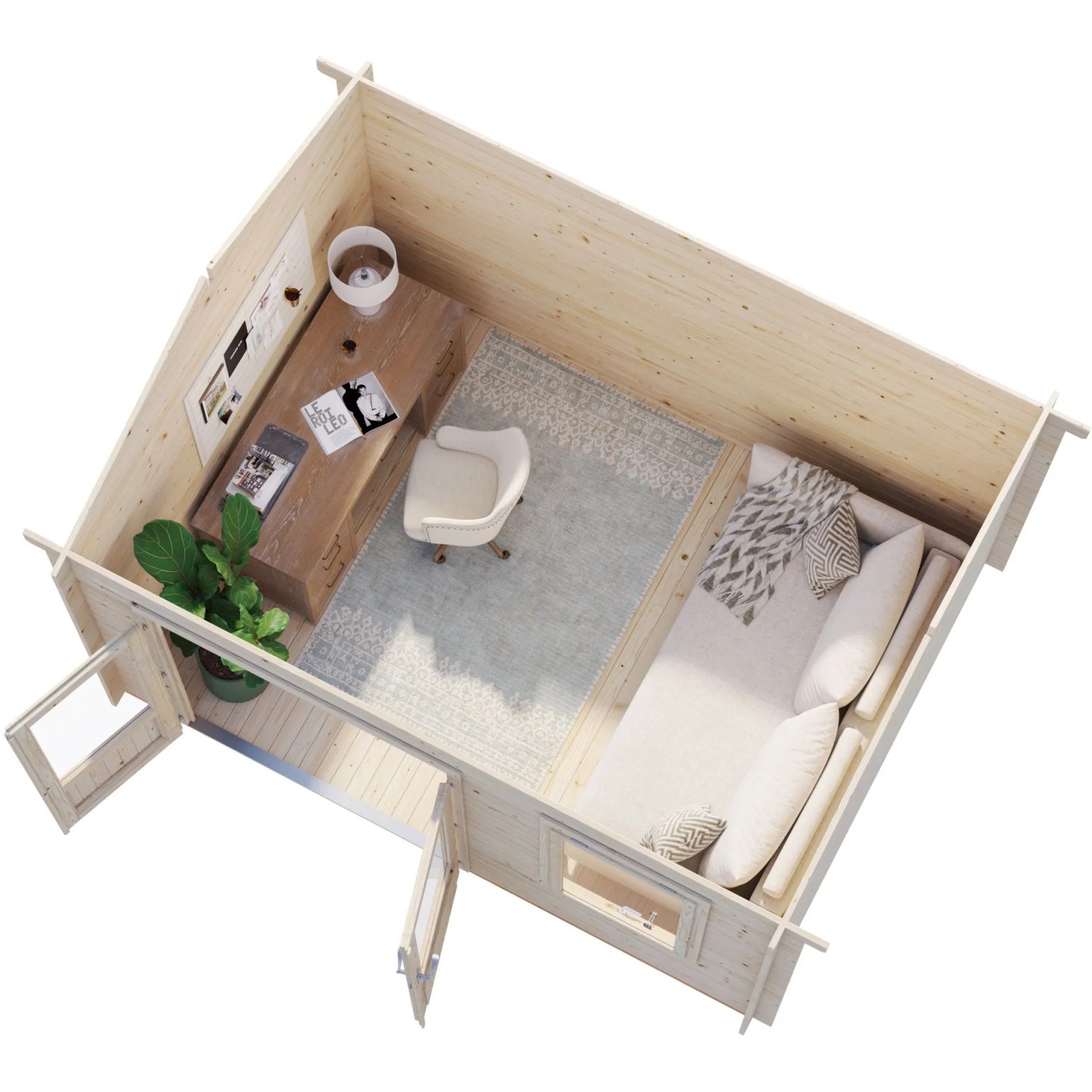 Palmako Gartenhaus Iris 360 x 276 cm Lackiert Grau-Anthrazit FSC®_4