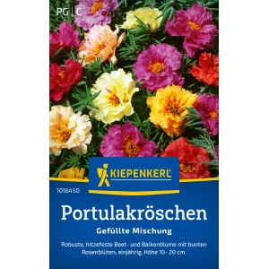 Kiepenkerl Portulakröschen 'Gefüllte Mischung' Blumensamen mit bunten, gefüllten Blüten.
