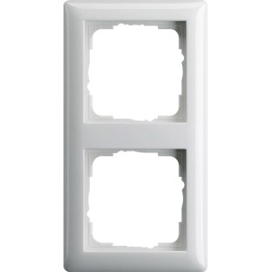 Gira Abdeckrahmen 2-fach, Standard55, reinweiß glänzend.