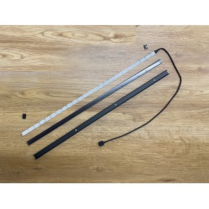 FN Acustico LED-Streifen RGB 1,5m für Akustikpaneele, bestehend aus LED-Band und Aluminium-Schiene.