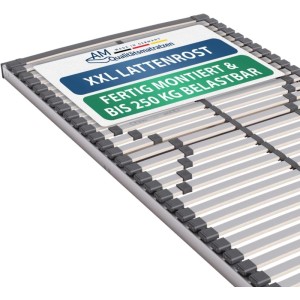 AM Qualitätsmatratzen Lattenrost XXL, stabiler Rahmen mit Federholzleisten, bis 250 kg belastbar.