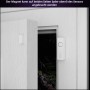 Philips Hue Secure Kontaktsensor 2er-Pack an Türrahmen, zur Überwachung und als Teil der Videoüberwachung.