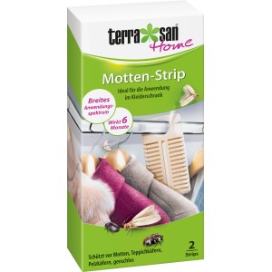 Terrasan Home Motten-Strips, 2er-Packung zum Schutz von Textilien im Kleiderschrank.