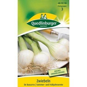 Quedlinburger Zwiebel 'De Barletta', Gemüsesamen für milde Gemüsezwiebeln und Perlzwiebeln.