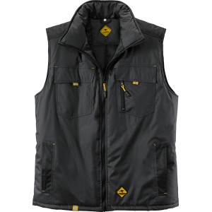 Roadsign Herren-Weste in Anthrazit/Gelb, Größe 3XL, mit reflektierenden Details und praktischen Taschen.