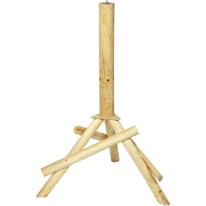 Dreibeiniger, brauner Dobar Vogelhaus-Ständer aus Kiefernholz, 100cm hoch.