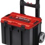 Einhell E-Case L Werkzeugkoffer mit Rollen und Teleskopgriff, rot/schwarz.