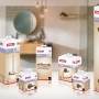Tesa Moon Bad-Accessoires in Bronze, verschiedene Produkte in Verpackung.