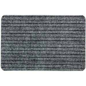 Graue ASTRA Fußmatte Breitripsmatte, 50x80 cm, für den Innenbereich. Schmutzabweisend und rutschfest.