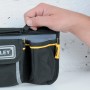 Stanley Gürteltasche Mini 1-96-179, schwarze Arbeitstasche mit Fächern und Reißverschluss.