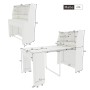 okwish Esstisch Rechteckig mit Stauraum/Stauschrank Einweg-Ausziehtisch 52/133 x 80 cm Weiß_5