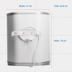 Regent Hängespeicher REG 80 QB EU, 80 Liter Warmwasserspeicher für die Wandmontage.