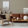 Erfurt Vliesfaser Colour 302-4, beige-dunkle Vliestapete im Wohnraum, moderne Einrichtung.